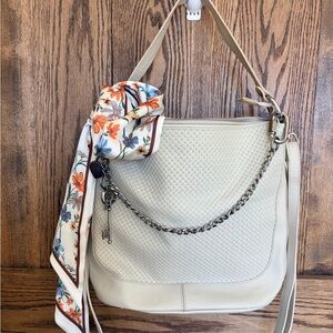 🤍Off White🤍 Genuine Leather Women's Woven Leather Shoulder Bag